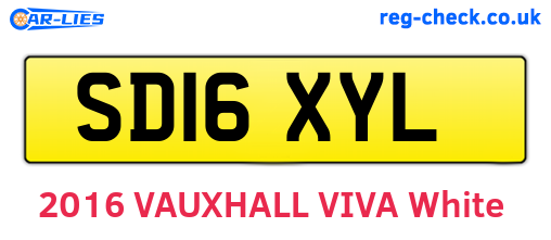 SD16XYL are the vehicle registration plates.