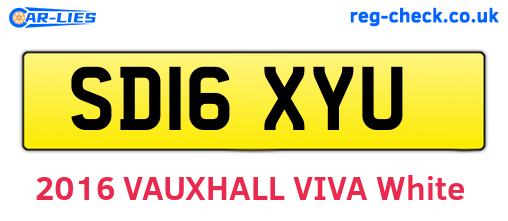 SD16XYU are the vehicle registration plates.