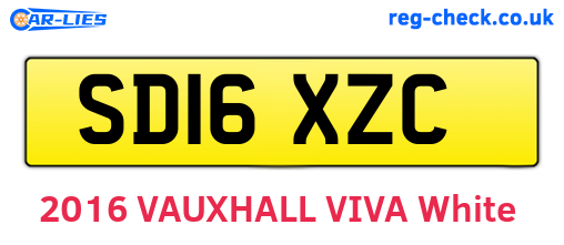 SD16XZC are the vehicle registration plates.