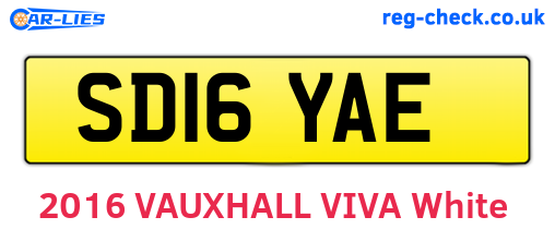 SD16YAE are the vehicle registration plates.