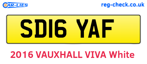 SD16YAF are the vehicle registration plates.