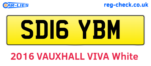 SD16YBM are the vehicle registration plates.