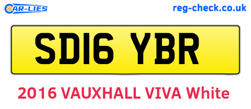 SD16YBR are the vehicle registration plates.