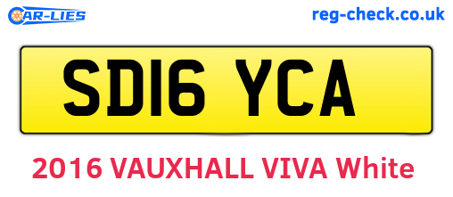 SD16YCA are the vehicle registration plates.