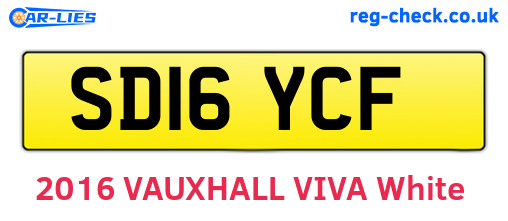 SD16YCF are the vehicle registration plates.