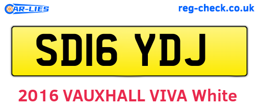 SD16YDJ are the vehicle registration plates.