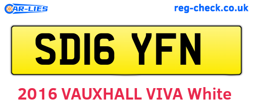 SD16YFN are the vehicle registration plates.