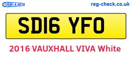 SD16YFO are the vehicle registration plates.