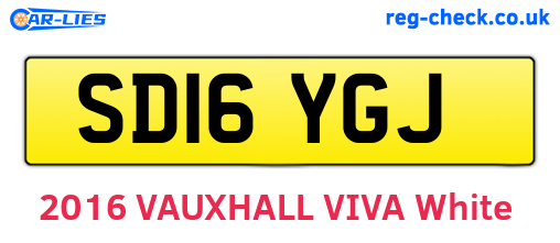 SD16YGJ are the vehicle registration plates.