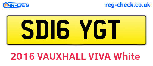 SD16YGT are the vehicle registration plates.