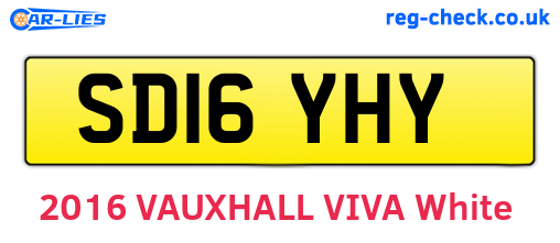 SD16YHY are the vehicle registration plates.