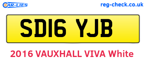 SD16YJB are the vehicle registration plates.