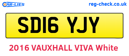 SD16YJY are the vehicle registration plates.
