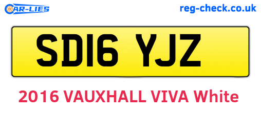 SD16YJZ are the vehicle registration plates.