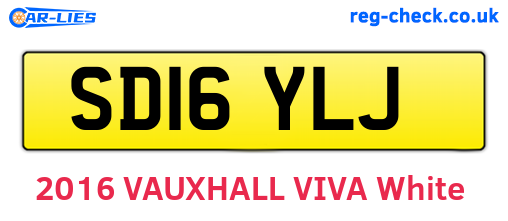 SD16YLJ are the vehicle registration plates.