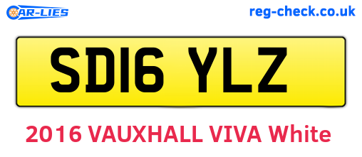 SD16YLZ are the vehicle registration plates.