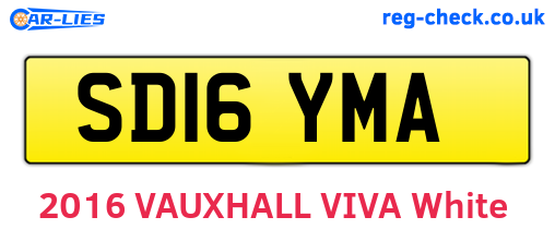 SD16YMA are the vehicle registration plates.