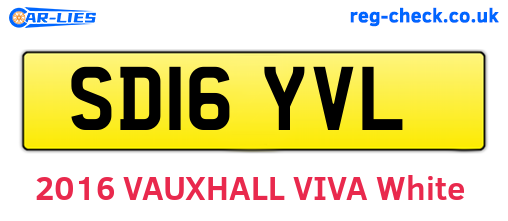 SD16YVL are the vehicle registration plates.