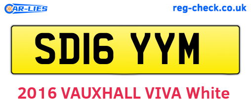 SD16YYM are the vehicle registration plates.