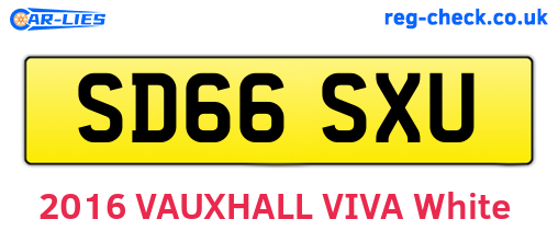 SD66SXU are the vehicle registration plates.