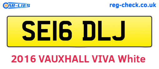 SE16DLJ are the vehicle registration plates.