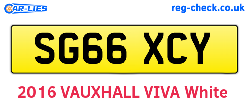 SG66XCY are the vehicle registration plates.