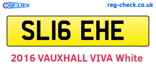 SL16EHE are the vehicle registration plates.