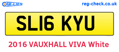 SL16KYU are the vehicle registration plates.