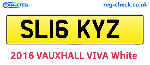 SL16KYZ are the vehicle registration plates.