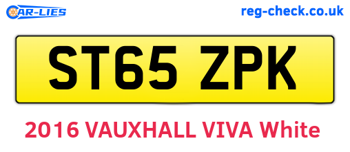 ST65ZPK are the vehicle registration plates.