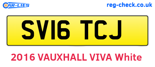 SV16TCJ are the vehicle registration plates.