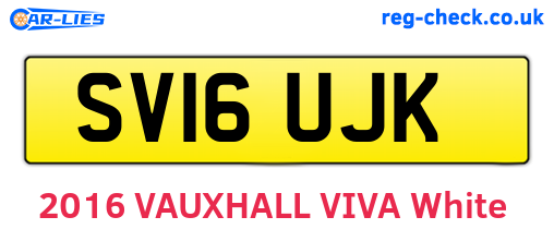 SV16UJK are the vehicle registration plates.