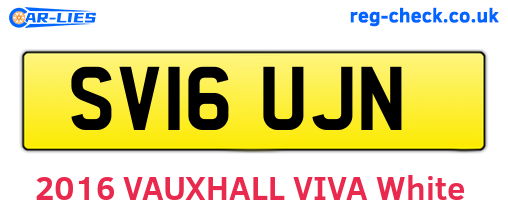 SV16UJN are the vehicle registration plates.