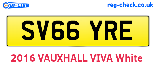 SV66YRE are the vehicle registration plates.