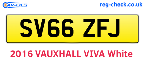 SV66ZFJ are the vehicle registration plates.