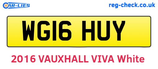WG16HUY are the vehicle registration plates.