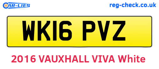 WK16PVZ are the vehicle registration plates.