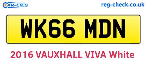 WK66MDN are the vehicle registration plates.