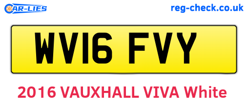 WV16FVY are the vehicle registration plates.
