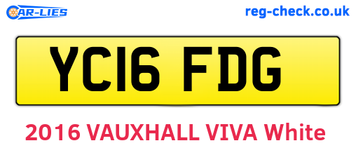 YC16FDG are the vehicle registration plates.