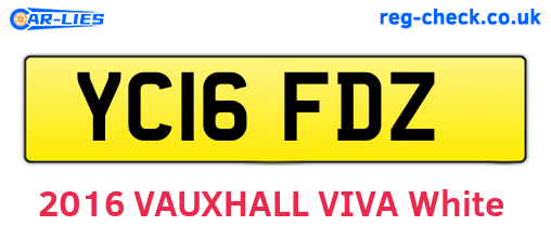 YC16FDZ are the vehicle registration plates.