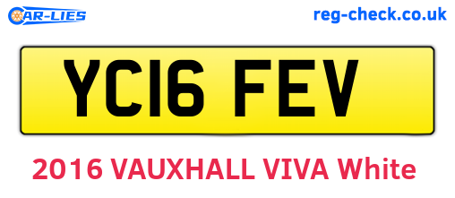 YC16FEV are the vehicle registration plates.