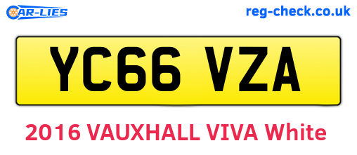 YC66VZA are the vehicle registration plates.
