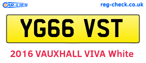 YG66VST are the vehicle registration plates.