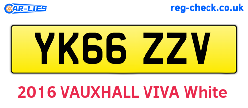 YK66ZZV are the vehicle registration plates.