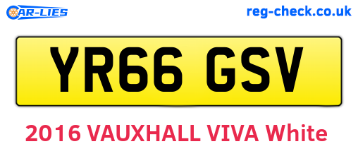 YR66GSV are the vehicle registration plates.