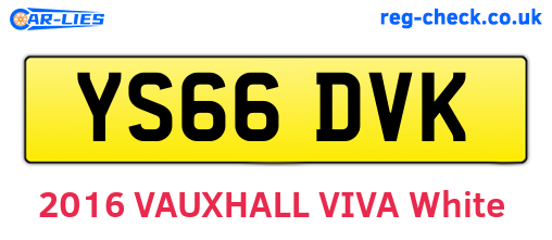 YS66DVK are the vehicle registration plates.