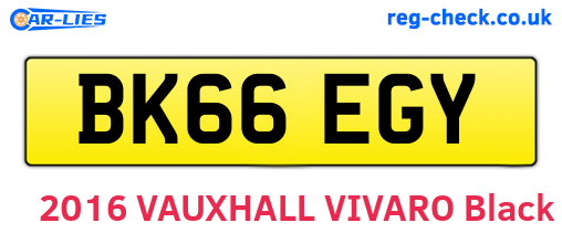 BK66EGY are the vehicle registration plates.