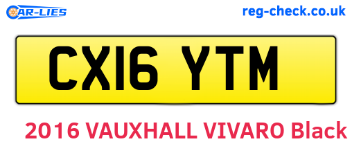 CX16YTM are the vehicle registration plates.