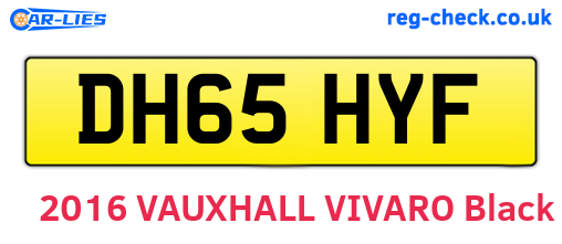 DH65HYF are the vehicle registration plates.